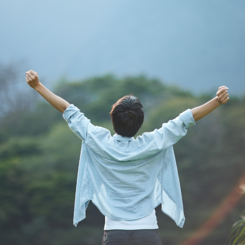 Man and Women walking away from each other with respect
